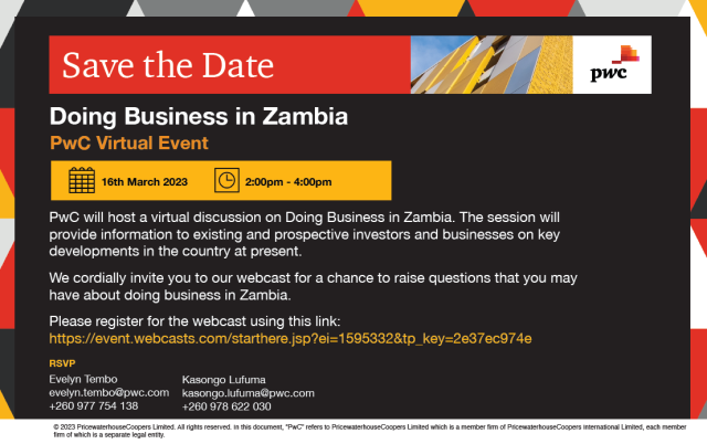 PwC Zambia’s Doing Business in Zambia Webcast